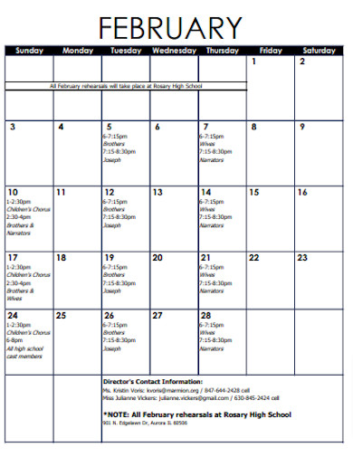 Blank 12 Month Calendar