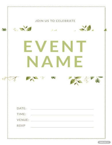 Blank Event Invitation