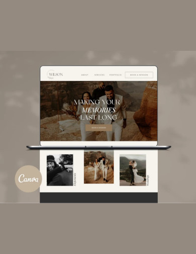 Canva Photography Website