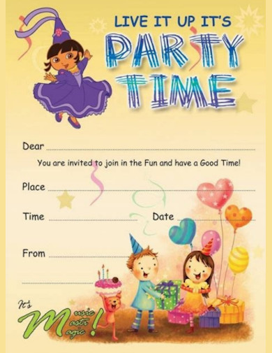 Childrens Blank Invitation