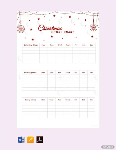 Christmas Chore Chart