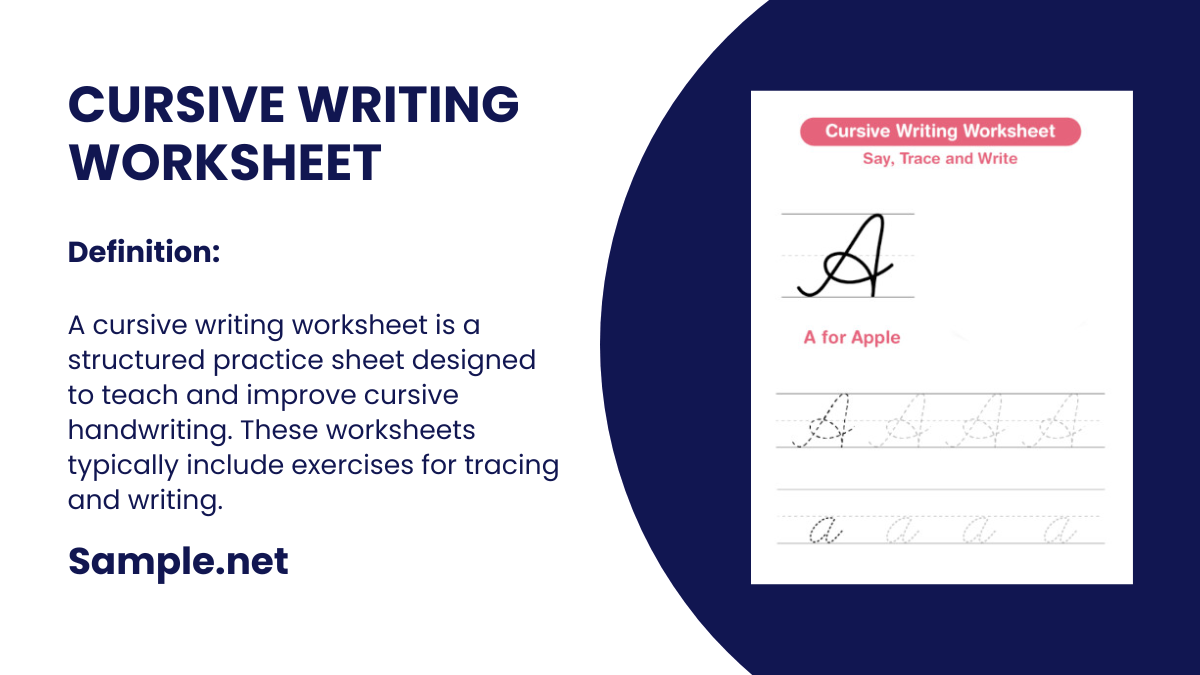 cursive writing worksheet