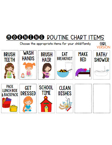 Daily Routine Chore Chart