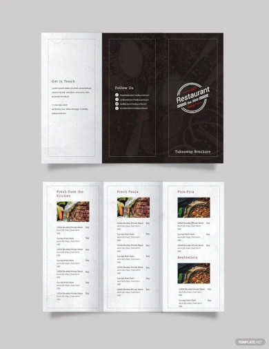 Family Restaurant Tri Fold Brochure