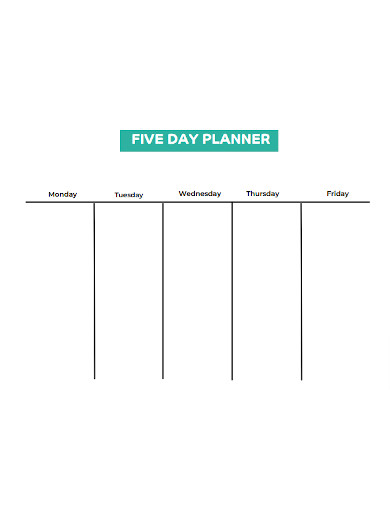 Five Day Planner