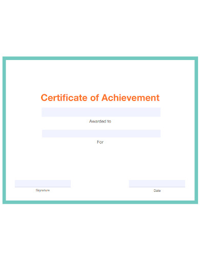 Free Certificate of Achievement