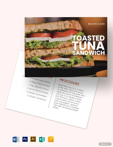 Free Sandwich Recipe Card