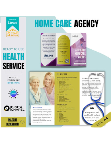 Home Care Agency Trifold Brochure