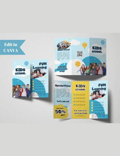 Kids School Trifold Brochure