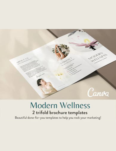 Modern Wellness Trifold Brochure