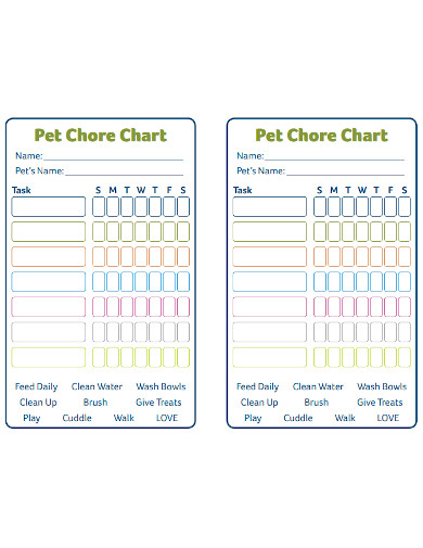 Pet Chore Chart