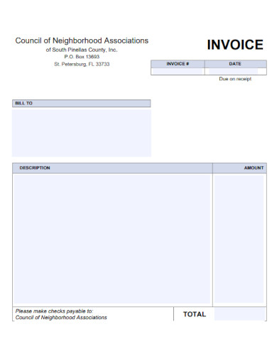 Professional Blank Invoice