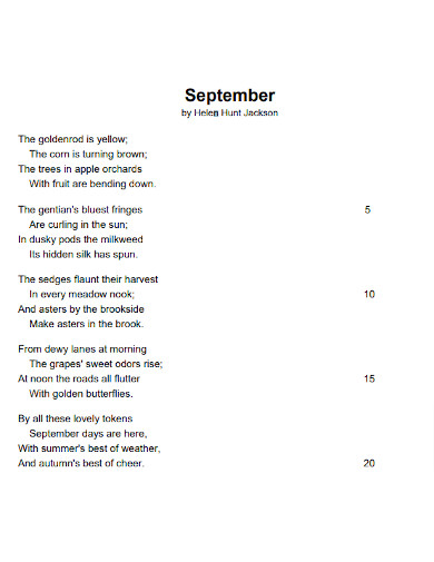 September Poem