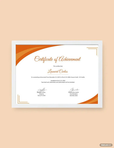 Simple Certificate of Achievement