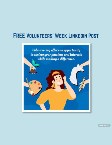 Volunteers Linkedin Social Media Post