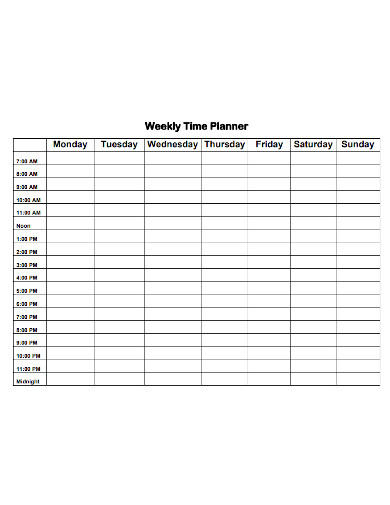 Weekly Time Planner
