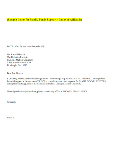 Affidavit Letter Layout