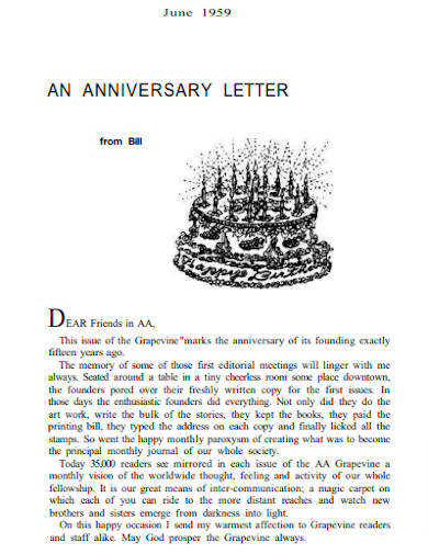 Anniversary Letter Layout