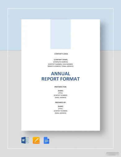 Annual Report Format