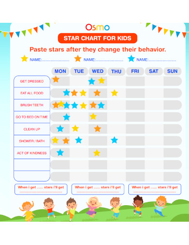 Behavior Star Chart For Kids