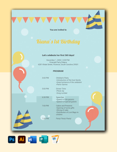 Birthday Party Program