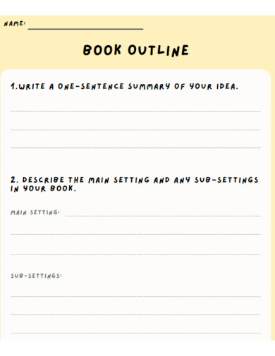 Book Outline Template