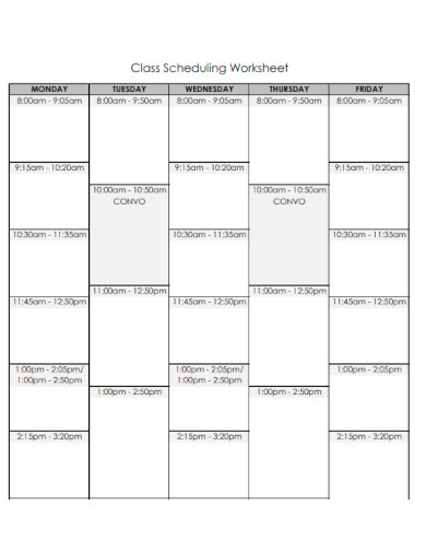 Class Scheduling