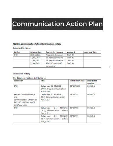 Communication Action Plan