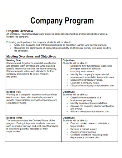 Company Program
