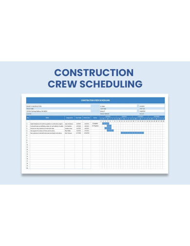 Construction Crew Scheduling