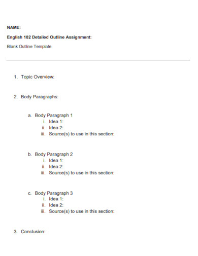 Detailed Paper Outline Assignment