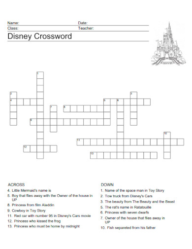 Disney Crossword