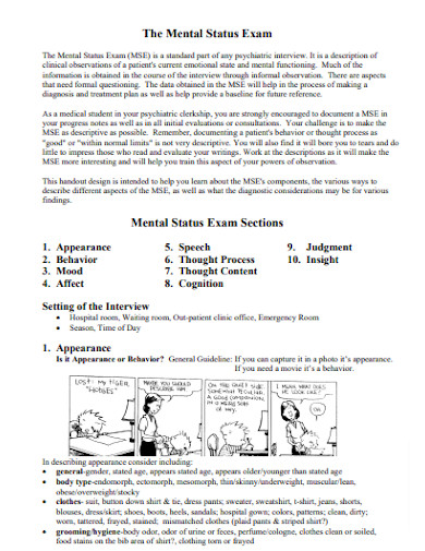 Disorder Mental Status Exam