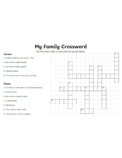 Family Crossword