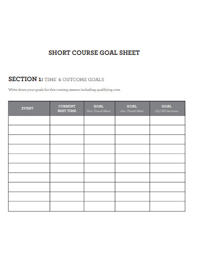 Final Goal Sheet