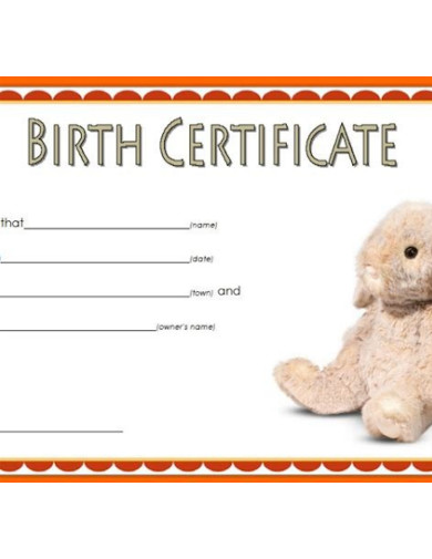 Free Animal Birth Certificate