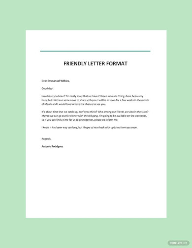 Friendly Letter Format
