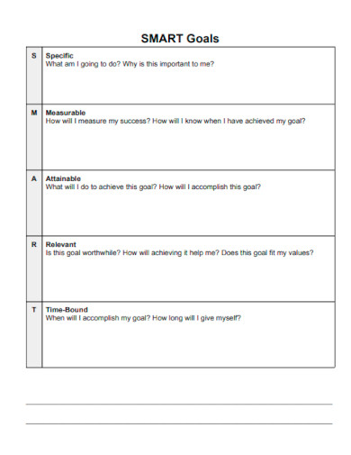 Goal Setting Worksheet in PDF