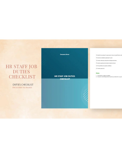 HR Staff Job Duties Checklist