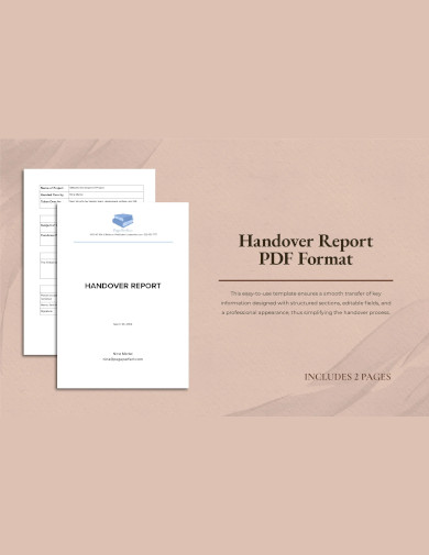 Handover Report Format