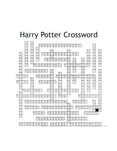 Harry Potter Crossword