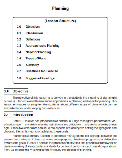 Lesson Planning for School