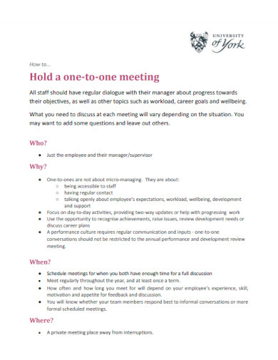 One On One Meeting Body