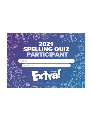 Participant Spelling Quiz