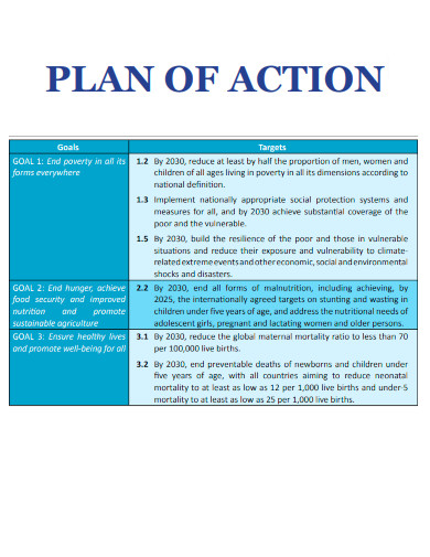 Plan of Action in PDF