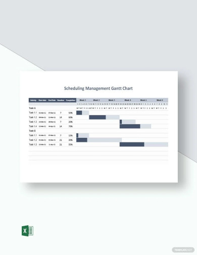 Scheduling Management Gantt Chart Template