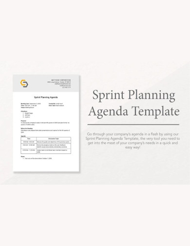 Sprint Planning Agenda