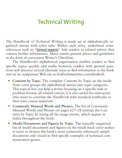 Technical Writing Background