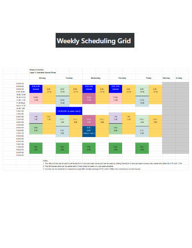 Weekly Scheduling