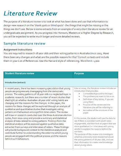 Academic Literature Review Outline